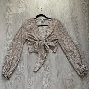 Windsor tie crop top